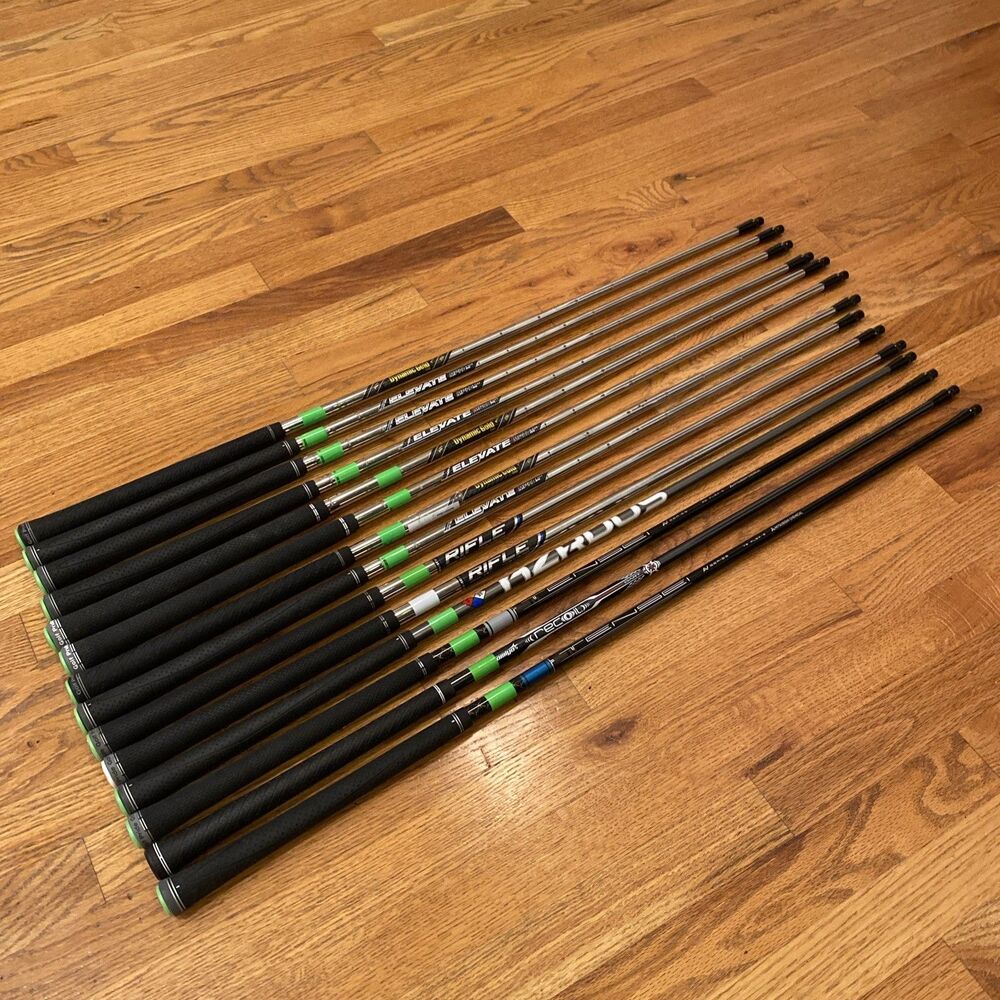 Lot 14 Callaway HZRDUS Tensei Recoil Rifle Dynamic Gold Elevate Demo Iron Shafts